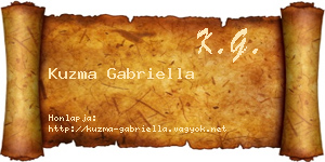 Kuzma Gabriella névjegykártya