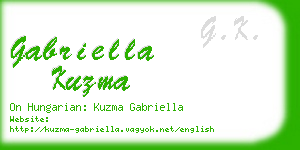 gabriella kuzma business card